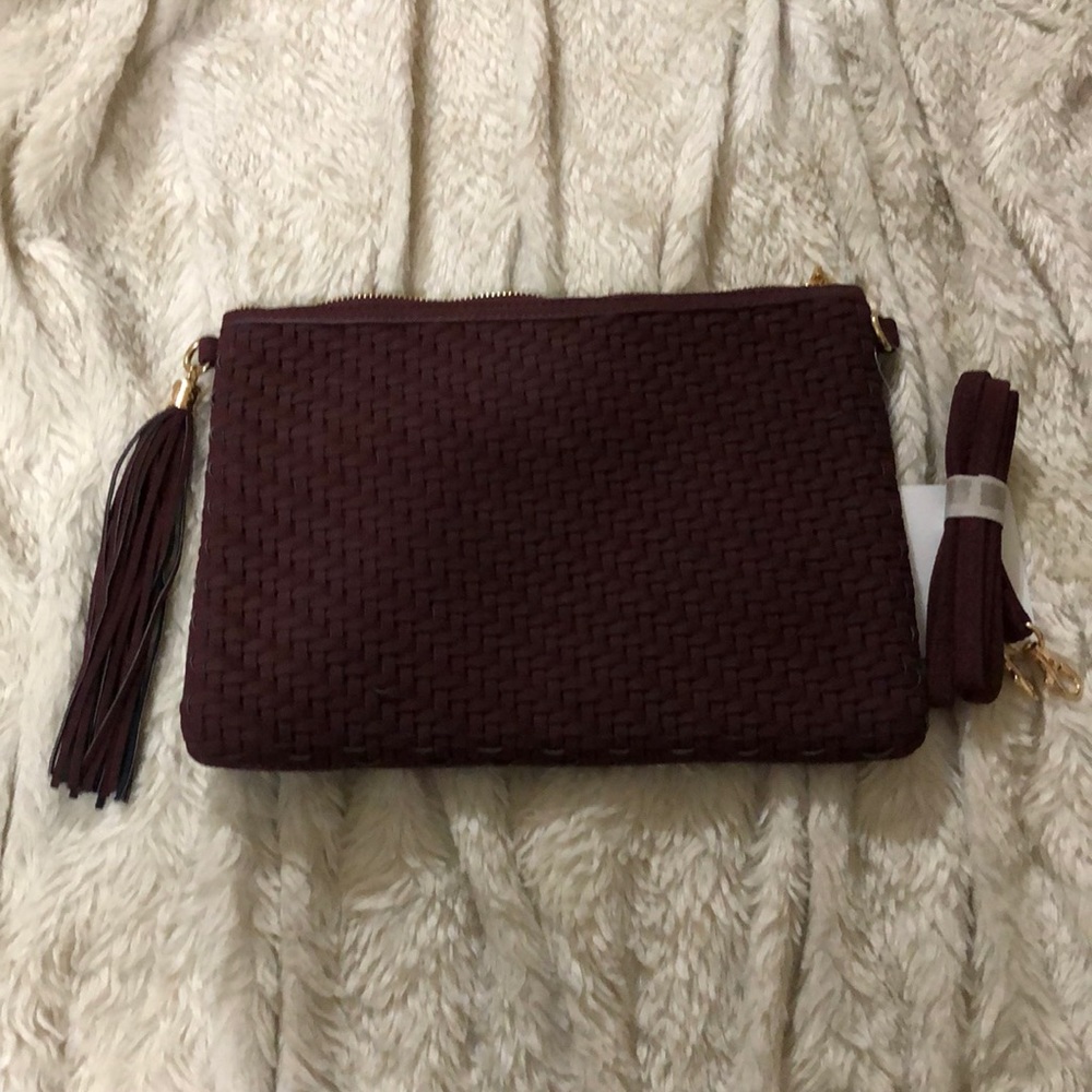NWT burgundy crossbody bag